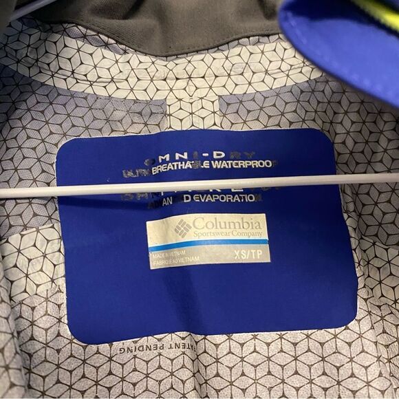 Columbia  Women’s lapis royal blue Rain Jacket waterproof thin coat (no hood) XS - Picture 7 of 13